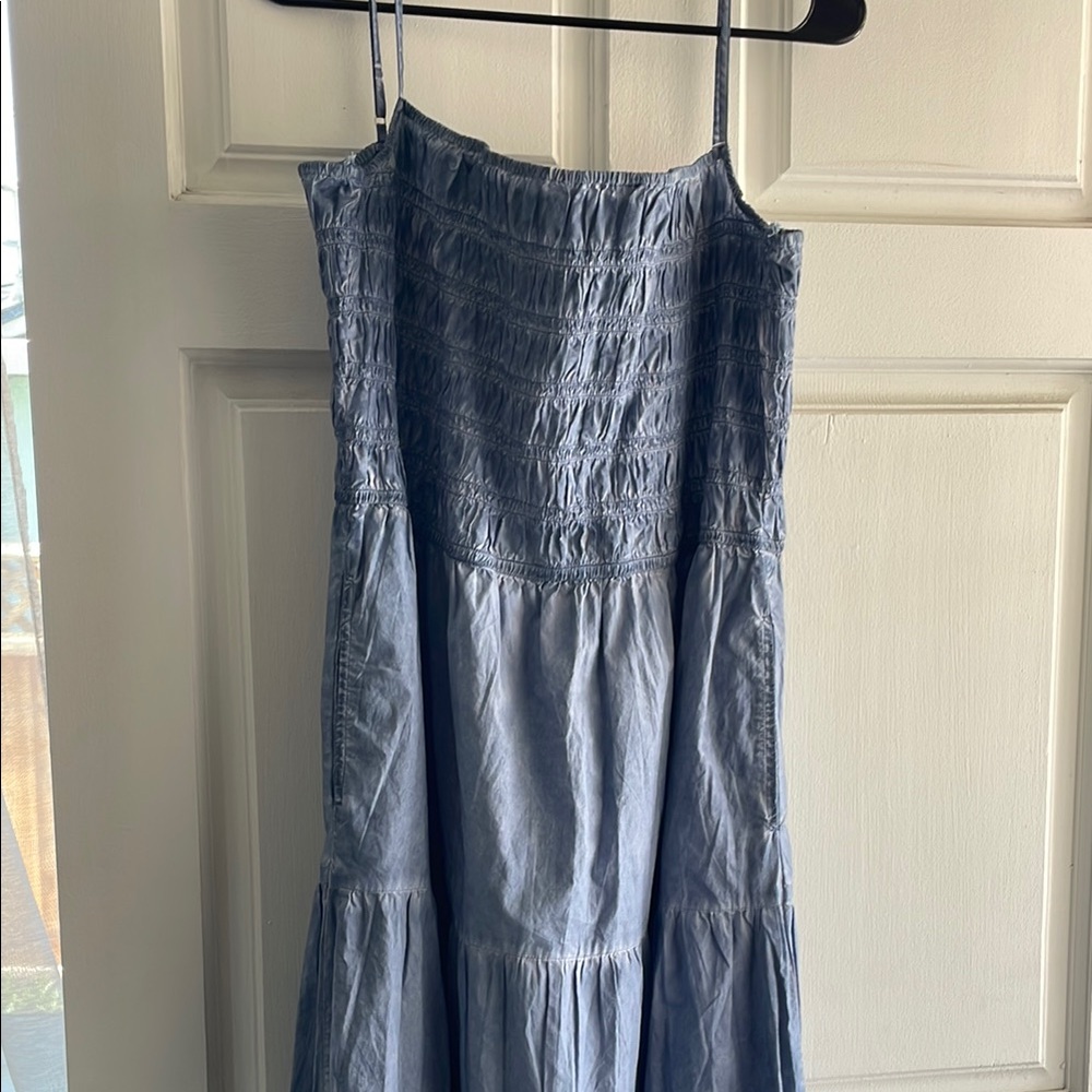 GAP Slate Blue Gathered dress